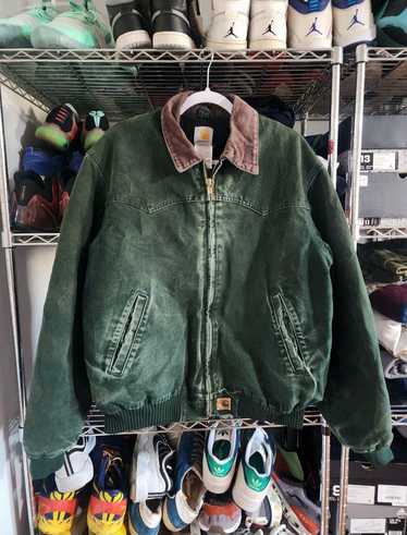 Vintage Carhartt Green Santa Fe Bomber shops jacket