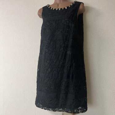 Black Lace Sleeveless Dress - image 1