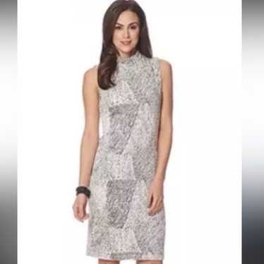 Sharagano Sleeveless Textured Sheath Dress. Size 1