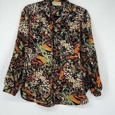 Vintage Marie France Silk button up blouse - image 1