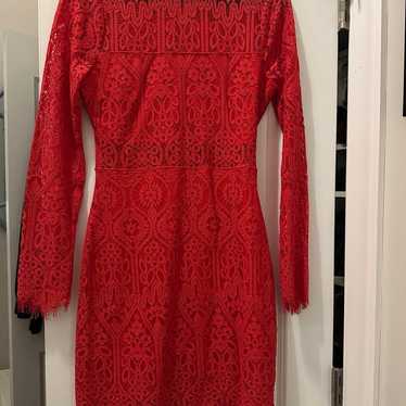 Lulus Red Lace Dress Size Small