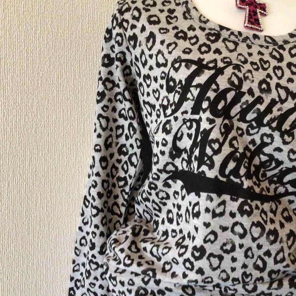 Y2K 00s Archive Leopard Print Long Sleeve T-Shirt… - image 4