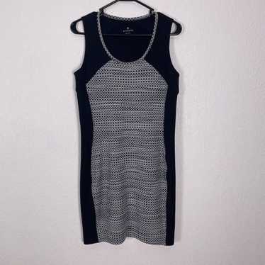 Athleta Black with White Circle Patterned Dress - image 1