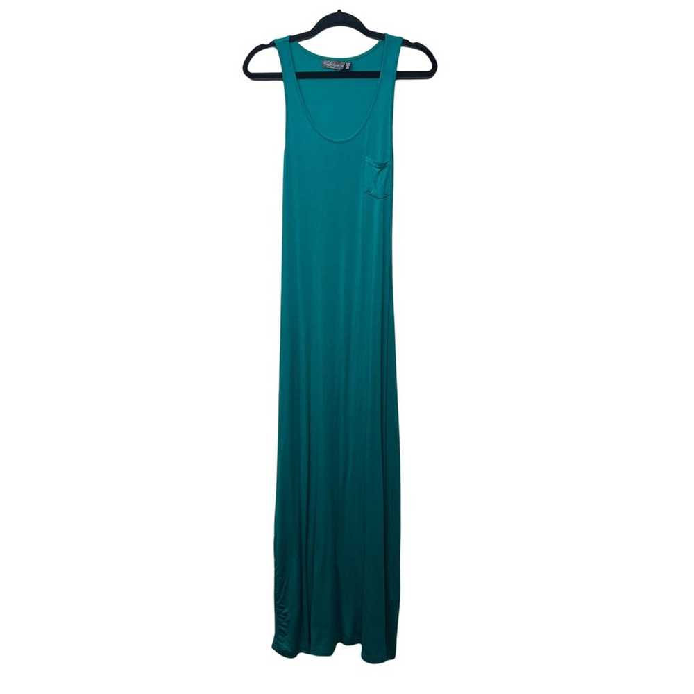 Costa Blanca Collection Scoop Neck Teal Tank Maxi… - image 1