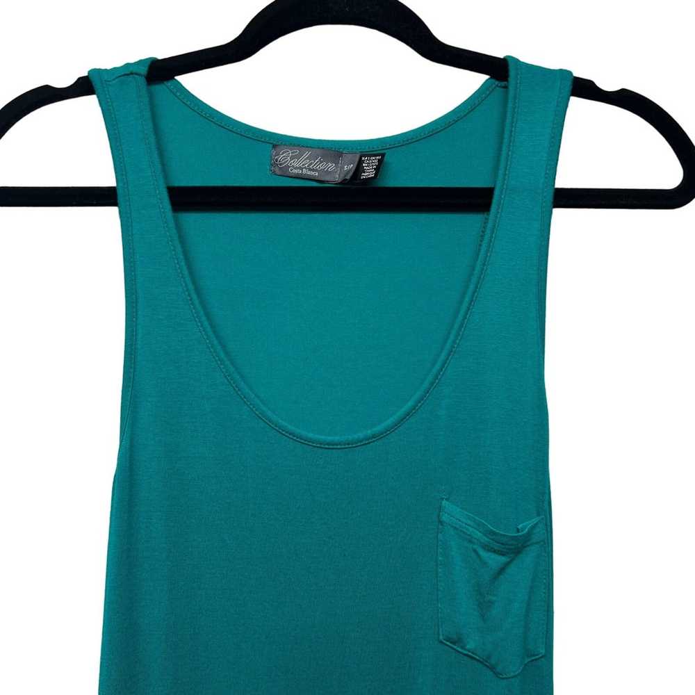 Costa Blanca Collection Scoop Neck Teal Tank Maxi… - image 3