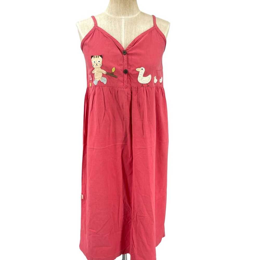 Nekko Vintage 90s Womens Sun Dress Appilque Cats … - image 1