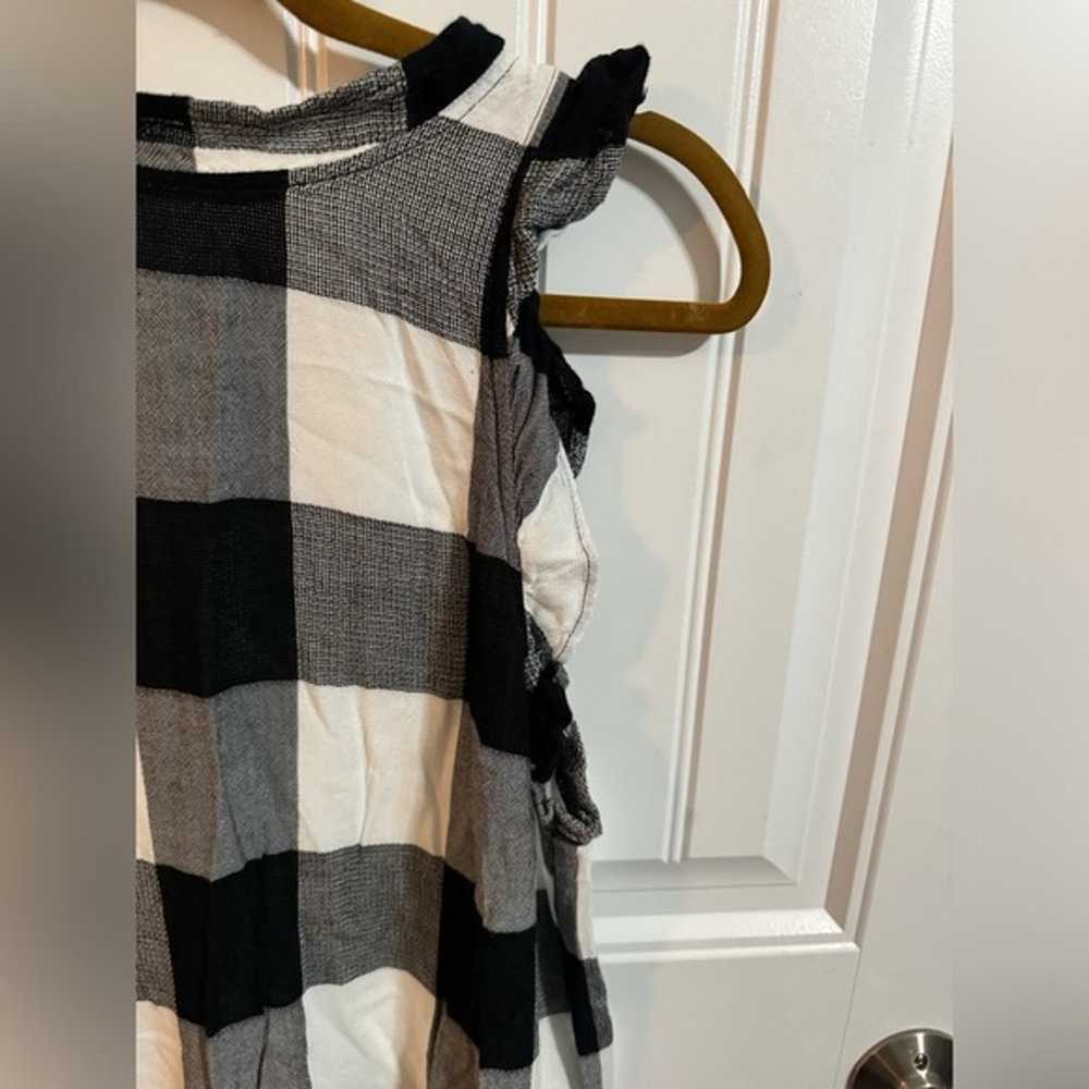 Cloth & Stone Anthropologie Black and White Plaid… - image 6