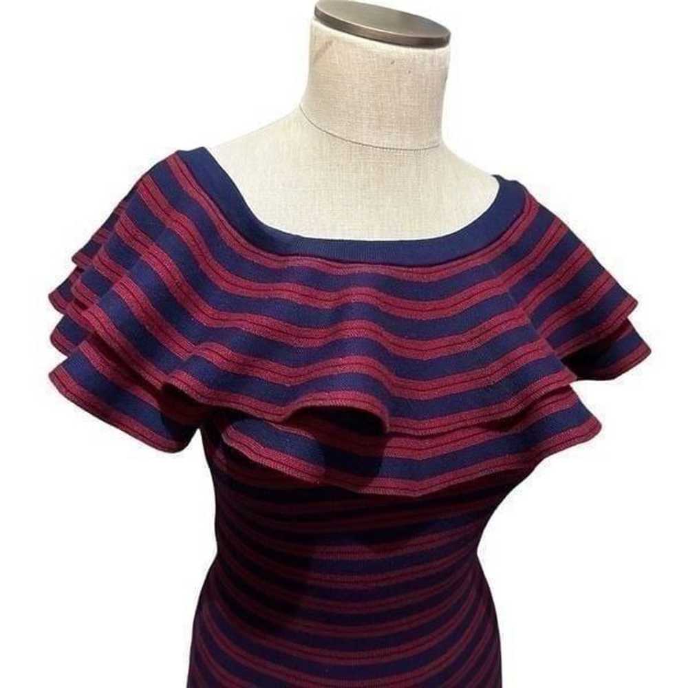 A Calin by Flying Tomato Dress Sz M Red Blue Stri… - image 2