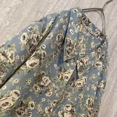 Vintage blouse with floral pattern, classical, re… - image 1