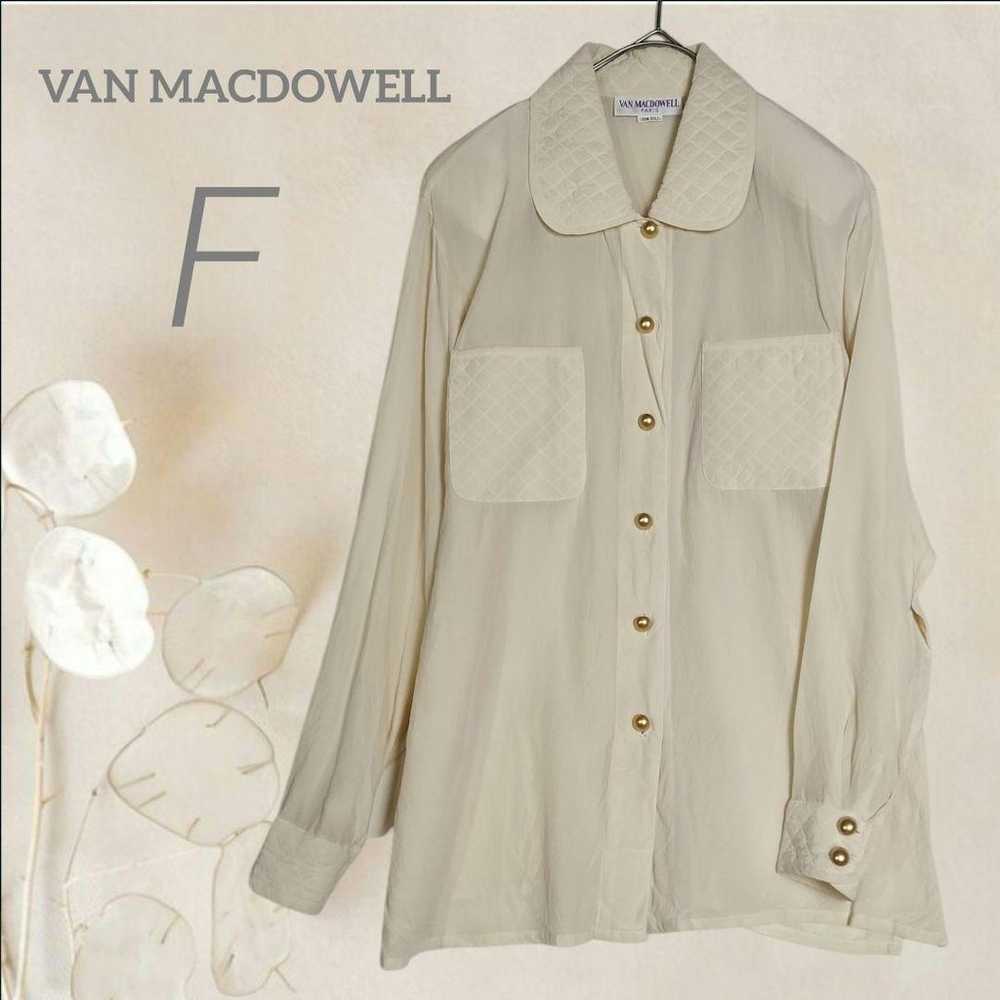 b12234 France Silk Blouse Long Sleeve F Shoulder … - image 1