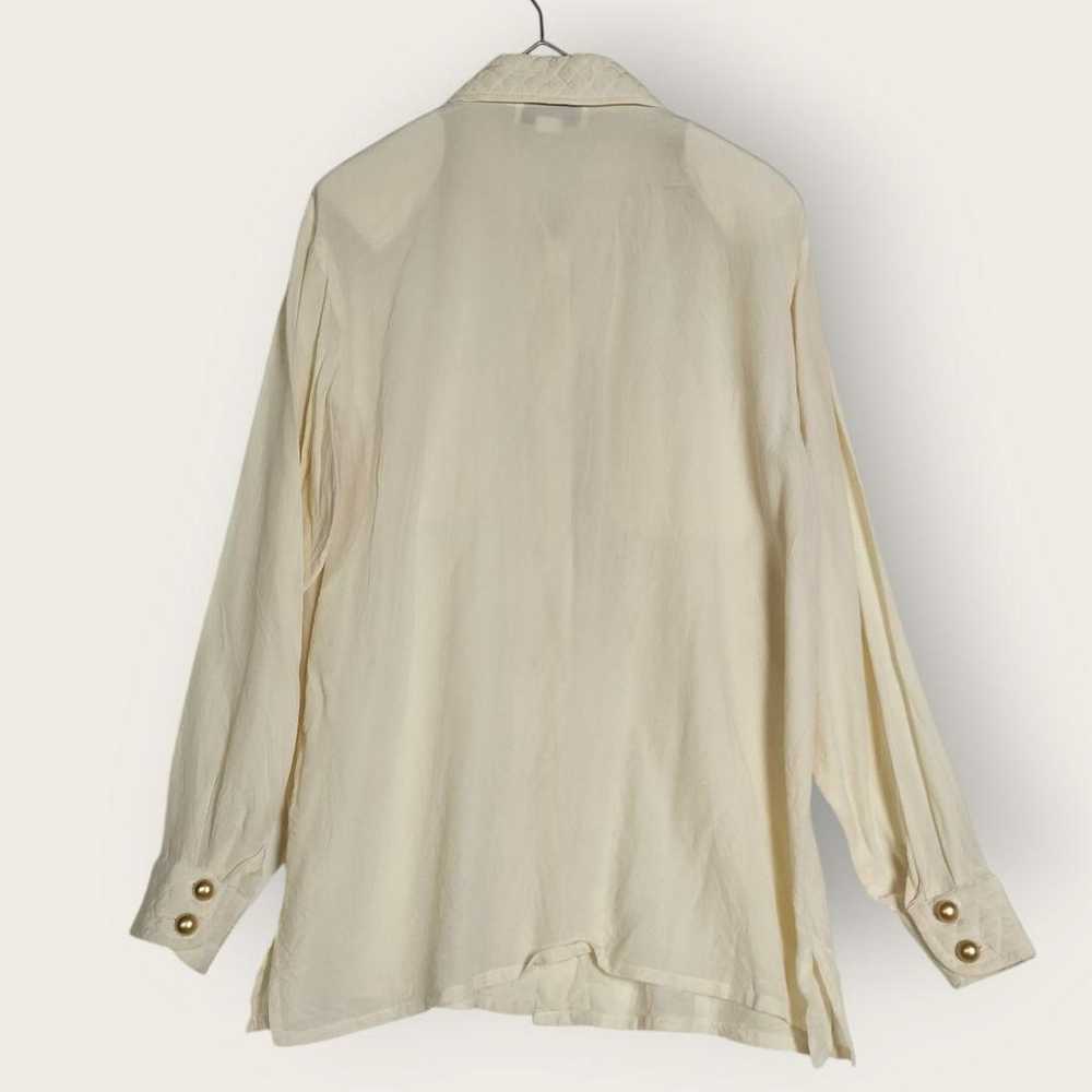 b12234 France Silk Blouse Long Sleeve F Shoulder … - image 8