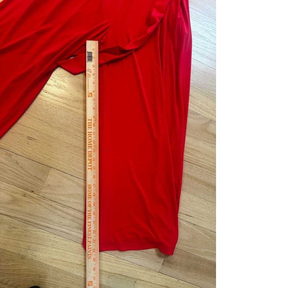 Vibrant Red Susan Graver Wrap Jumpsuit 2XL - image 3