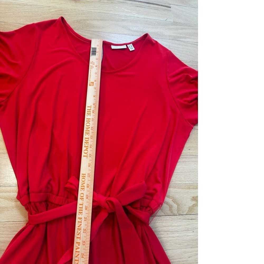 Vibrant Red Susan Graver Wrap Jumpsuit 2XL - image 5