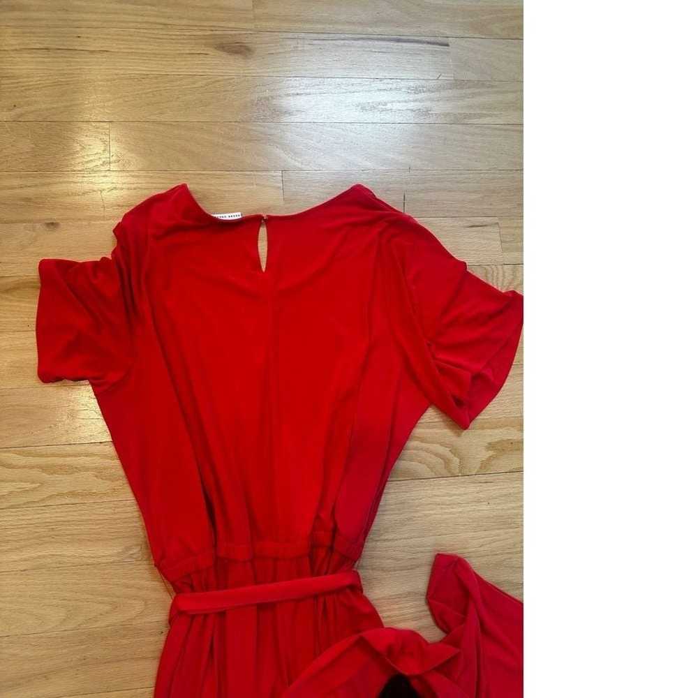 Vibrant Red Susan Graver Wrap Jumpsuit 2XL - image 9