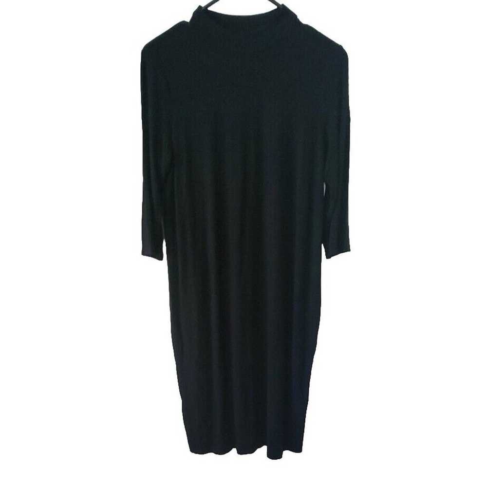 Eileen Fisher Small Black Tunic Dress Pull Over B… - image 2