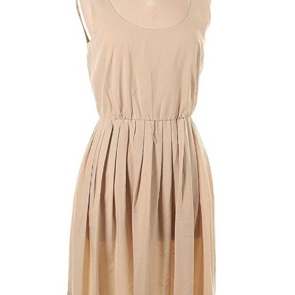 Calvin Klein, nude pinafore style dress, size 6 - image 1