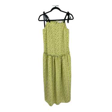 Topshop dress dropped waist midi sleeveless green 