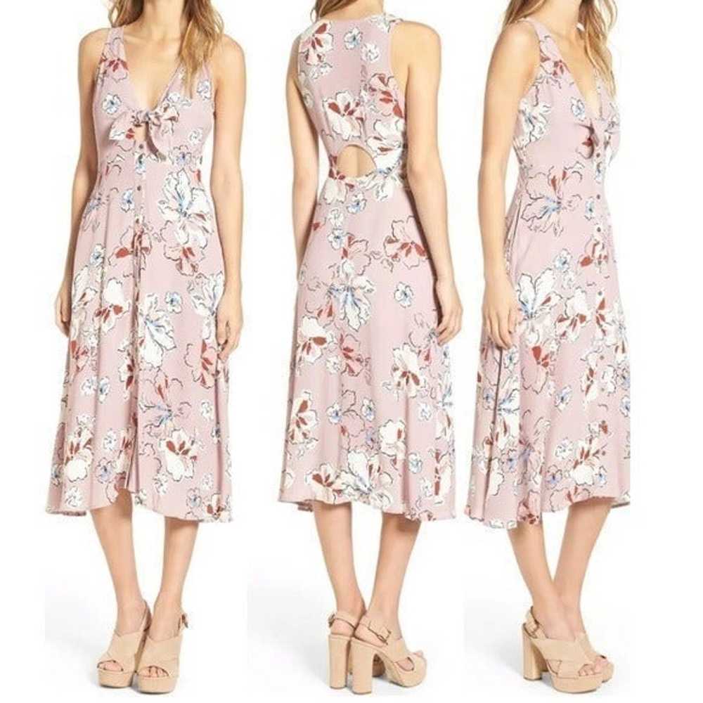 Revolve ASTR Amaia Floral Tie Front Midi Dress - image 4