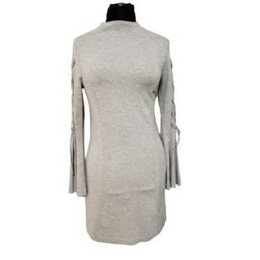 Kensie Grommet Bell Sleeve Gray Bodycon Mini Dres… - image 1