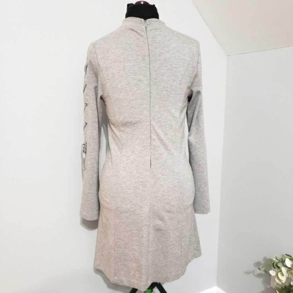 Kensie Grommet Bell Sleeve Gray Bodycon Mini Dres… - image 3