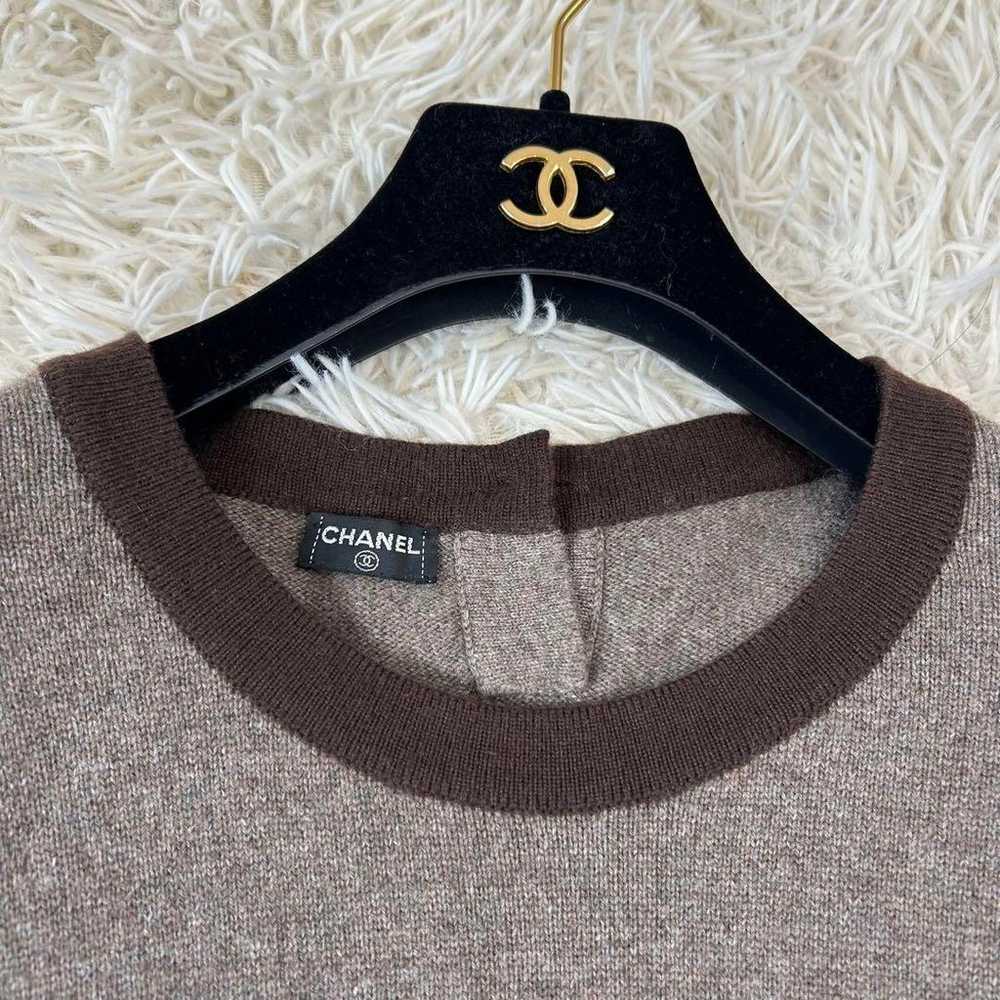 Extremely beautiful CHANEL Cashmere Short Sleeve … - image 2