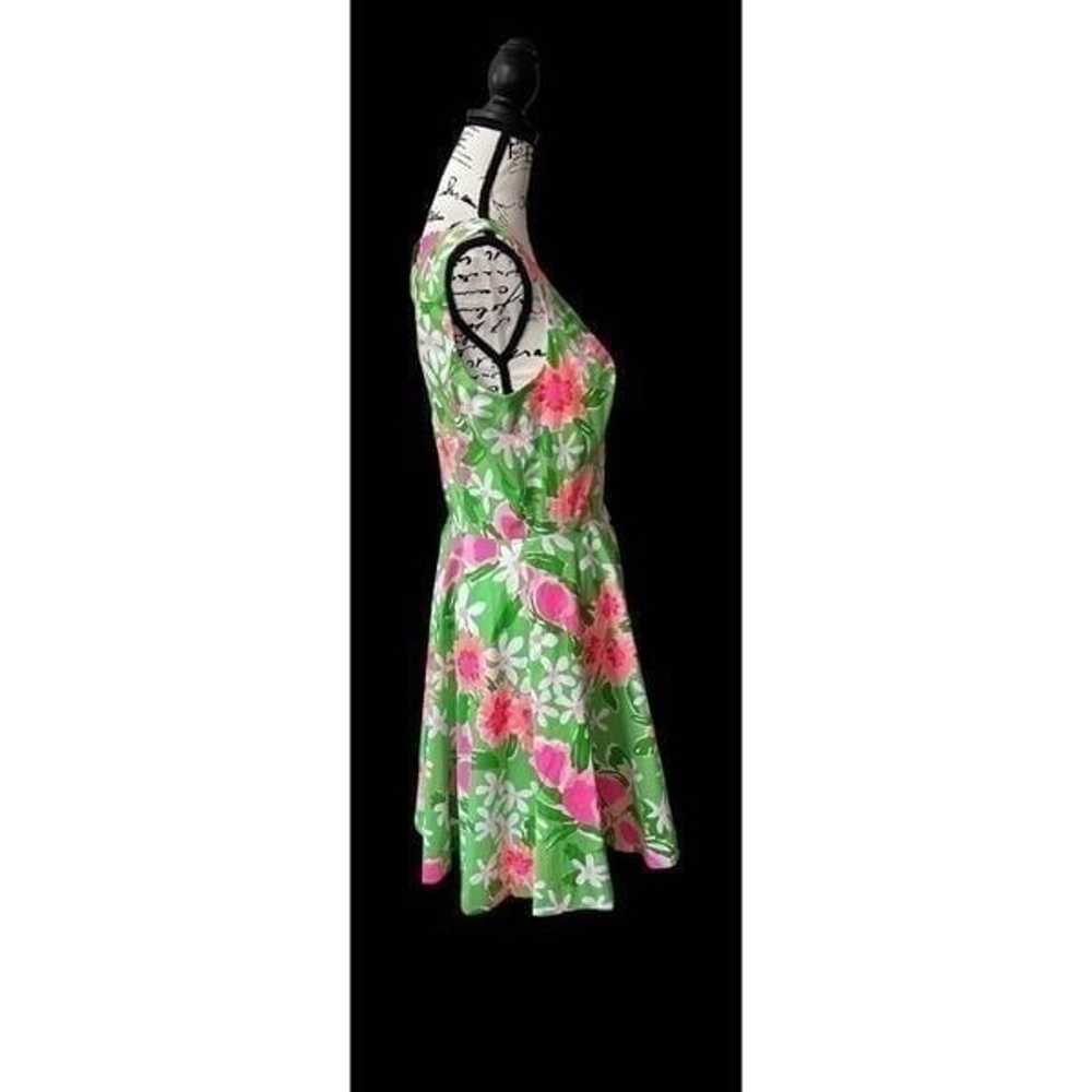 Lilly Pulitzer Green Pink Orange Dress Size 8 - image 12