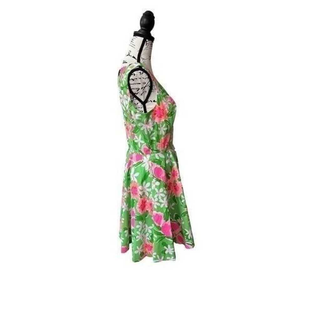 Lilly Pulitzer Green Pink Orange Dress Size 8 - image 1