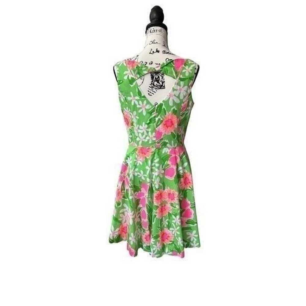 Lilly Pulitzer Green Pink Orange Dress Size 8 - image 4