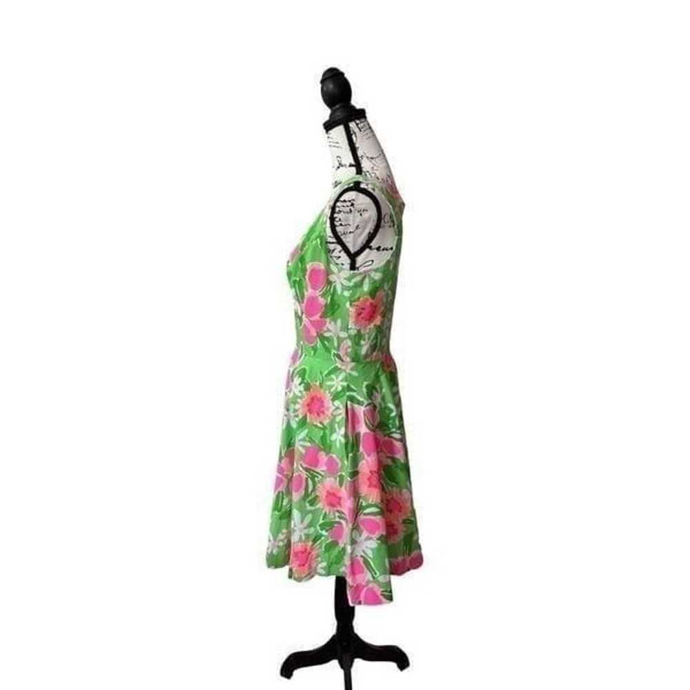 Lilly Pulitzer Green Pink Orange Dress Size 8 - image 6