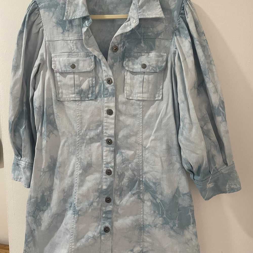 Tie-dye denim dress - image 1