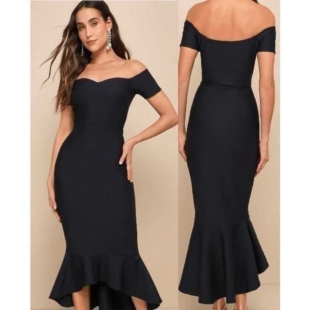 Lulu's Off-the-Shoulder Sweetheart Neckline Midi … - image 1