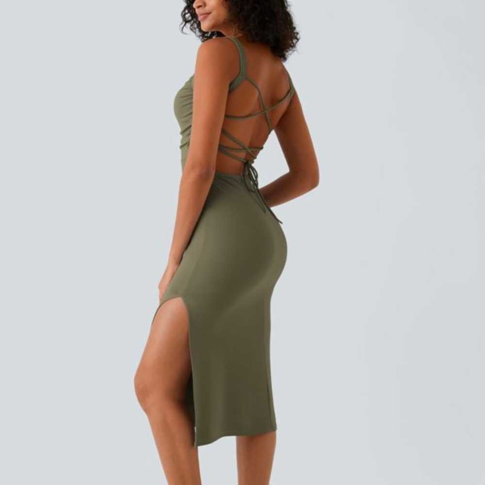 Halara | Backless Crisscross Midi Dress | Size L - image 1