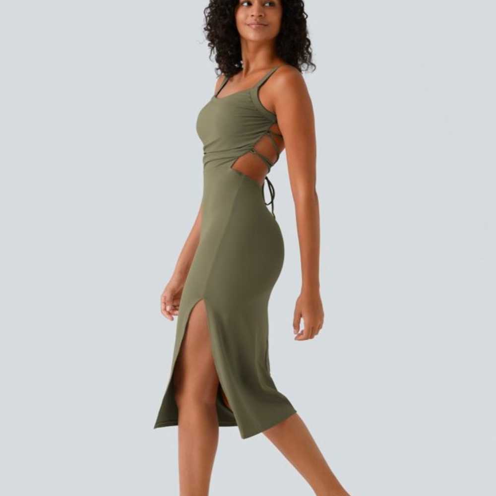 Halara | Backless Crisscross Midi Dress | Size L - image 2