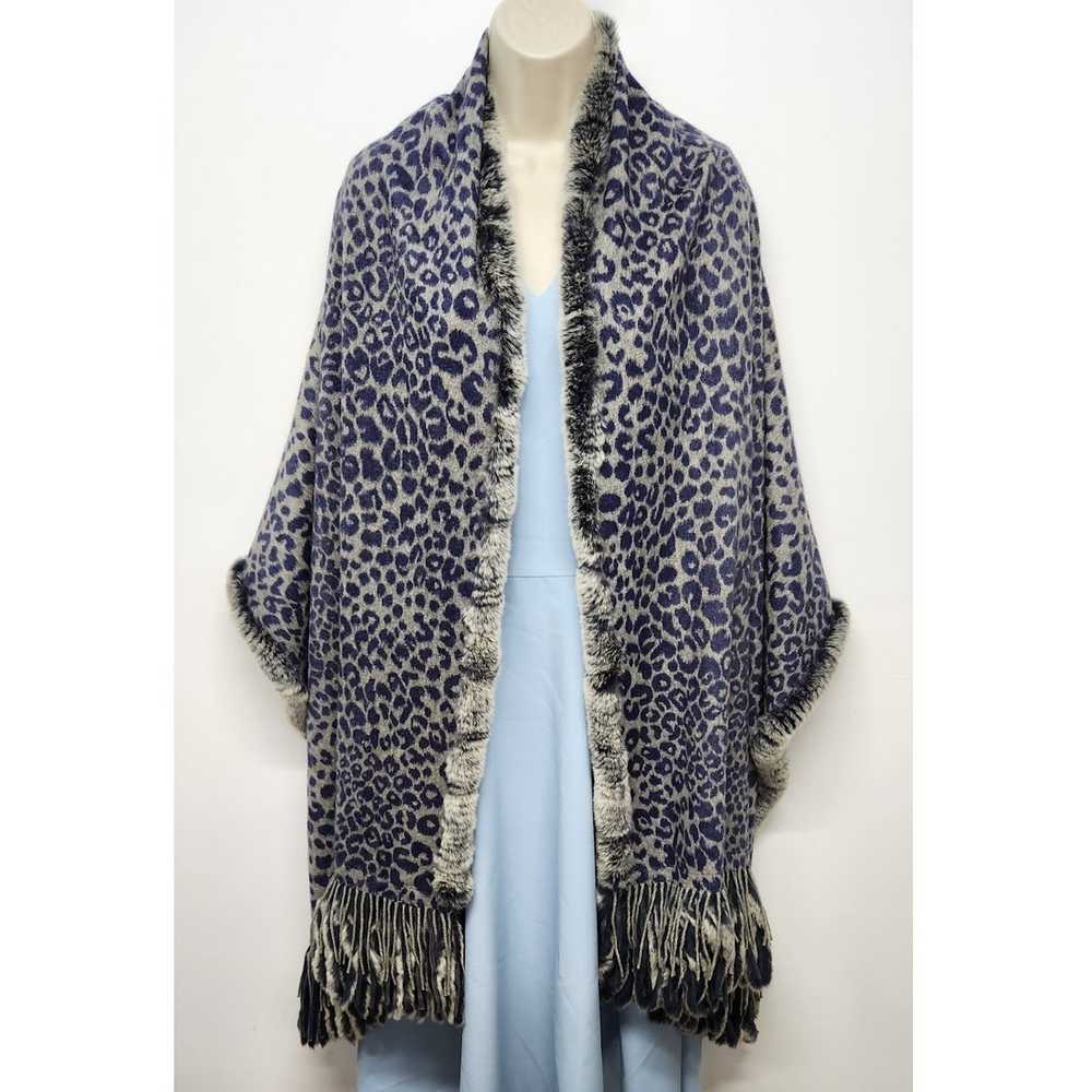 Cashmere Rabbit Fur Reversible Shawl/Scarf/Wrap B… - image 3