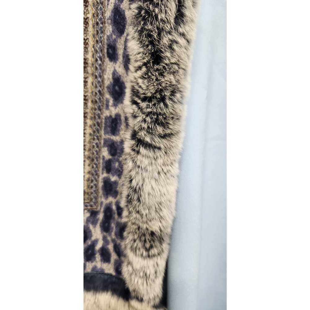 Cashmere Rabbit Fur Reversible Shawl/Scarf/Wrap B… - image 9