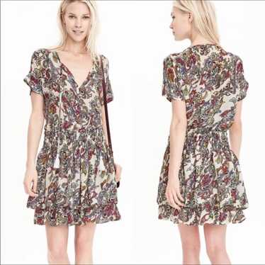 Banana Republic Paisley Tiered Dress S - image 1