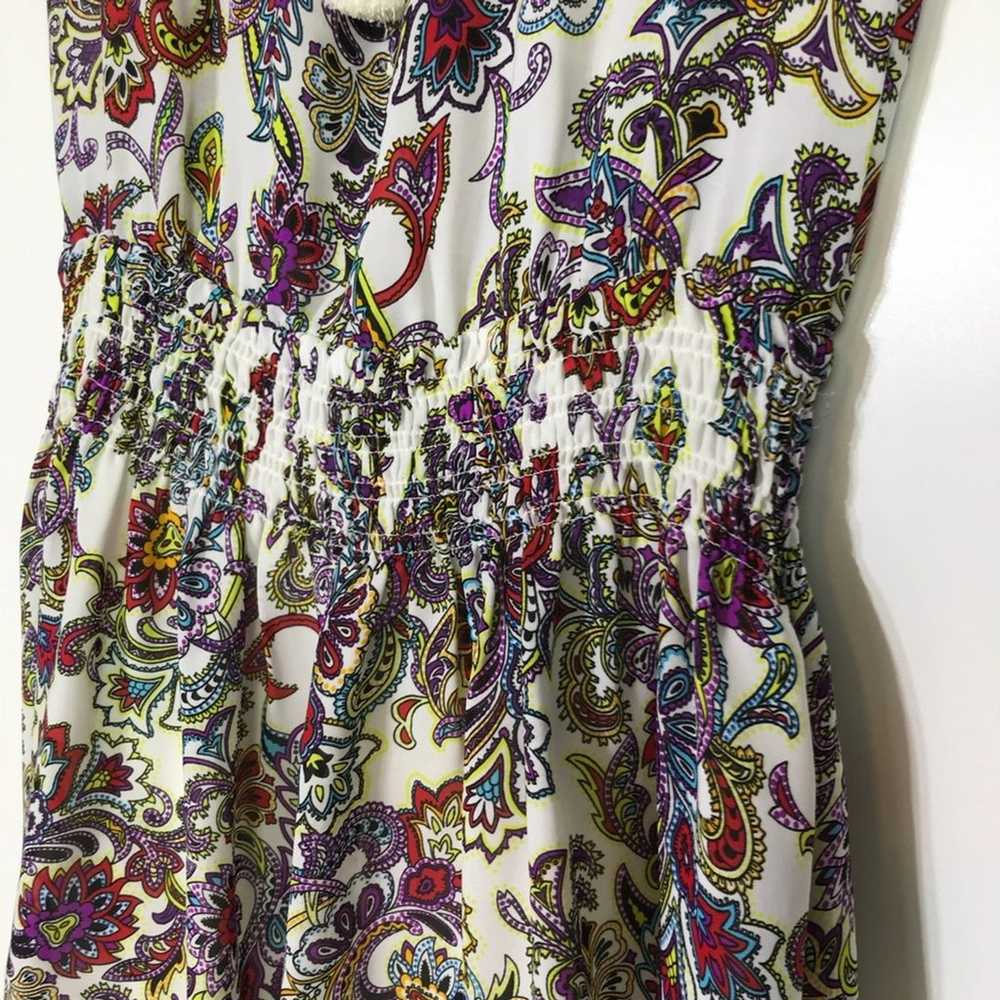 Banana Republic Paisley Tiered Dress S - image 8