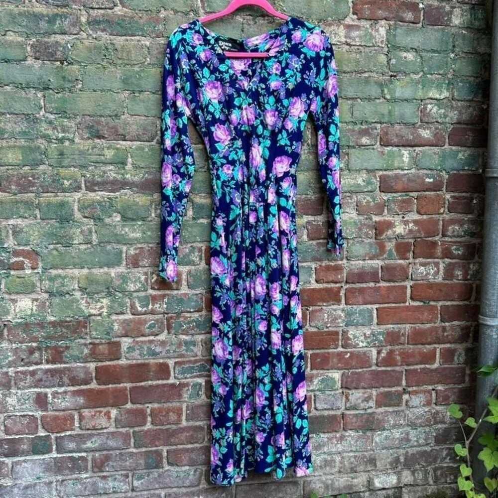 Dawn Joy Fashions Maxi Dress Women's Size Small V… - image 1