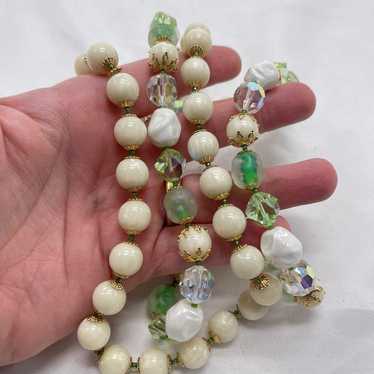 VTG double strand Austrian crystal necklace - image 1