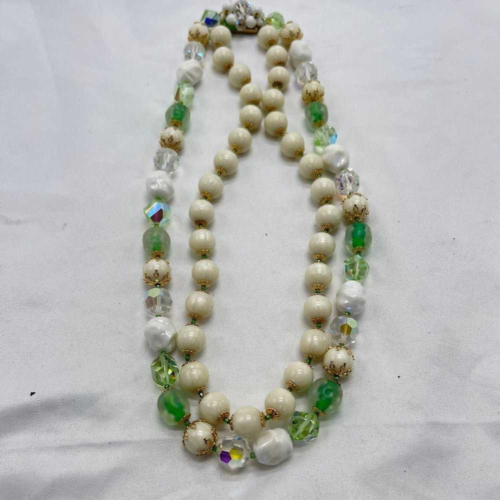 VTG double strand Austrian crystal necklace - image 2