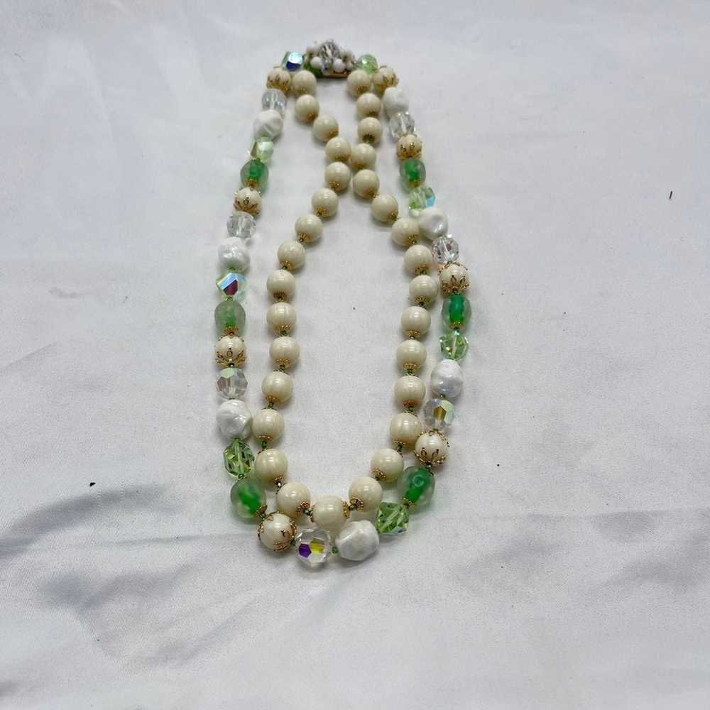 VTG double strand Austrian crystal necklace - image 4