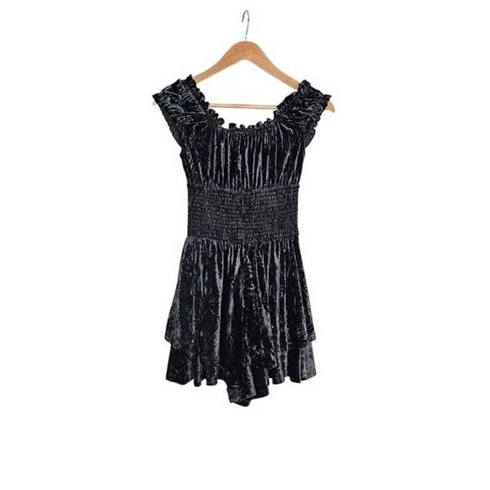 Women's - Urban Outfitters Rosie Black Velvet Rom… - image 8