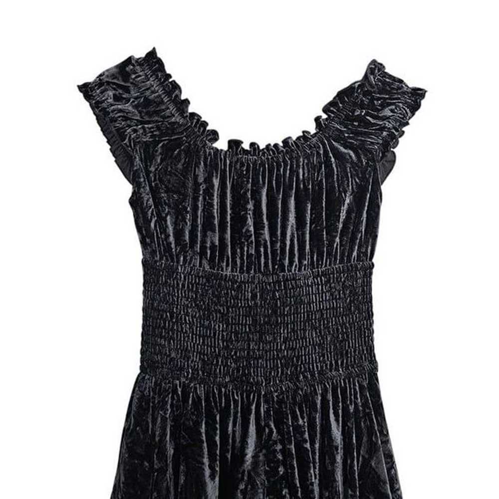 Women's - Urban Outfitters Rosie Black Velvet Rom… - image 9