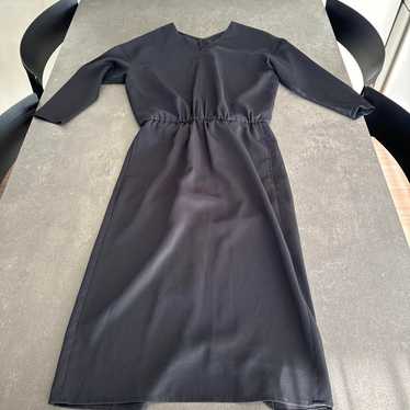 23区 Black Long-Sleeved Knee-Length Dress - image 1