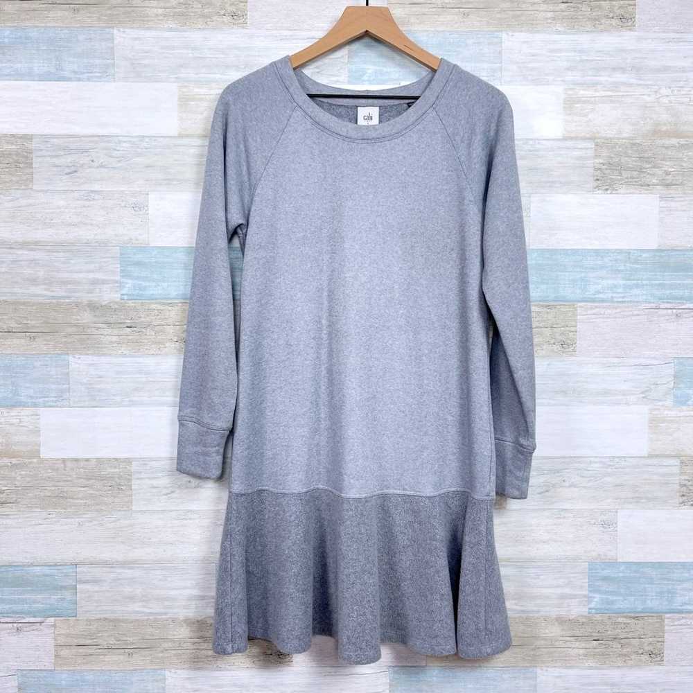 Cabi Flashdance Sweater Dress Gray French Terry D… - image 1