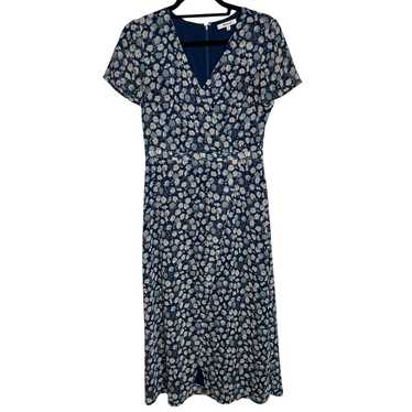 Madewell Women's Wrap Front Midi Dress French Flor