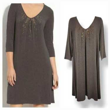 Eileen Fisher Sequin and Beaded Italian Yarn Dres… - image 1