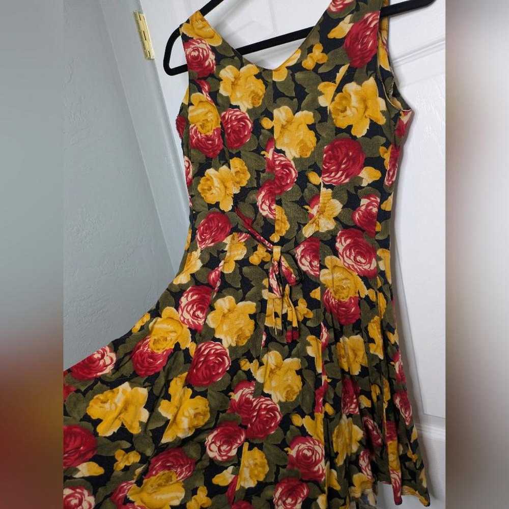 Vintage 90s Floral Dress Marnie West Size Small - image 5