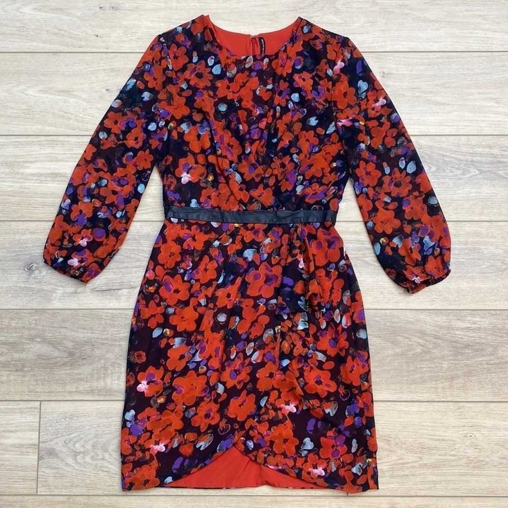 Walter Baker W118 Floral Chiffon Long Sleeve Midi… - image 1