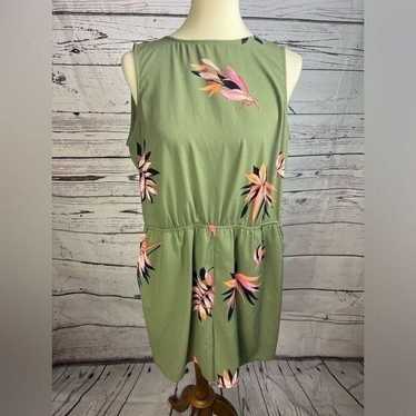 A New Day Green Floral Romper